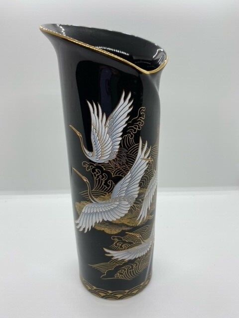 Vintage Japan Shibata 044 Pattern Black 6” Bud Flower Vase | eBay