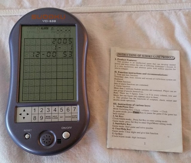 Sudoku YD638 Electronic Touch Screen Handheld Game Radica Working Used eBay