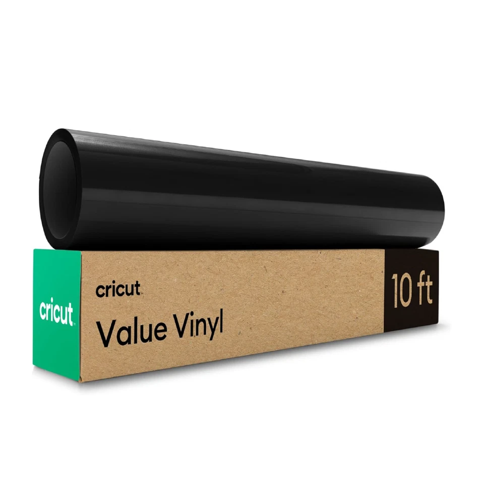Rouleau de Vinyle Autocollant Permanent Noir 3m pour Découpe Cricut cameo - Photo 1/4