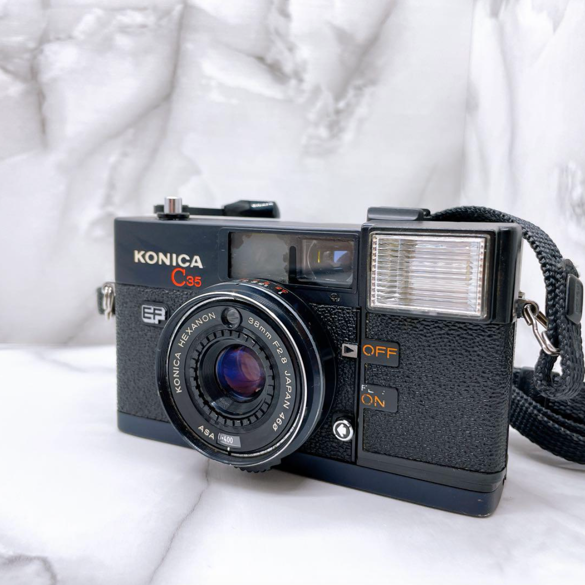 KONICA Film Camera C35 EF Point & Shoot 35mm 38mm f/2.8 Free Ship