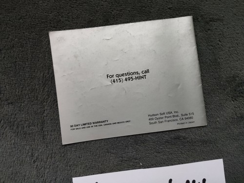 Notice seule Nintendo NES - version USA - Jackie Chan's Action Kung Fu - Photo 2/2