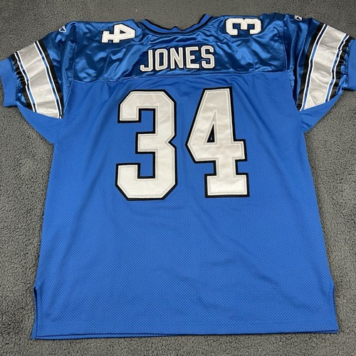Vintage Detroit Lions Jersey Kevin Jones Blue #34 Mens 50 NFL Equipment - Picture 6 of 9