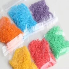Colored scraped dried coconut 100g art and craft handmade for kids