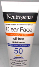Neutrogen clear face oil free sunscreen SPF 50 3 fl Oz EXP 8/2026