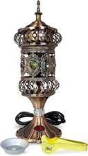 AM Electric Incense Burner Oud Frankincense Resin Burner Intricate Carousel Lrg