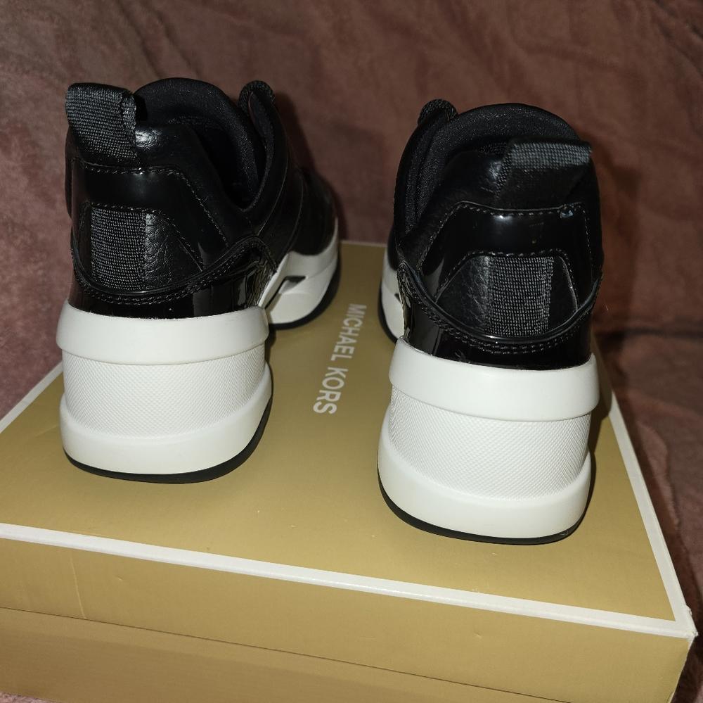 Michael Kors Olympia Mixed-Media Trainer | eBay