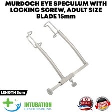 Murdoch Eye Speculum 15mm Solid Blade Adjustable Ophthalmic Surgical Instruments