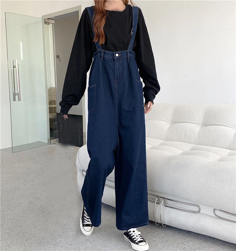 Wide leg sale jean overalls