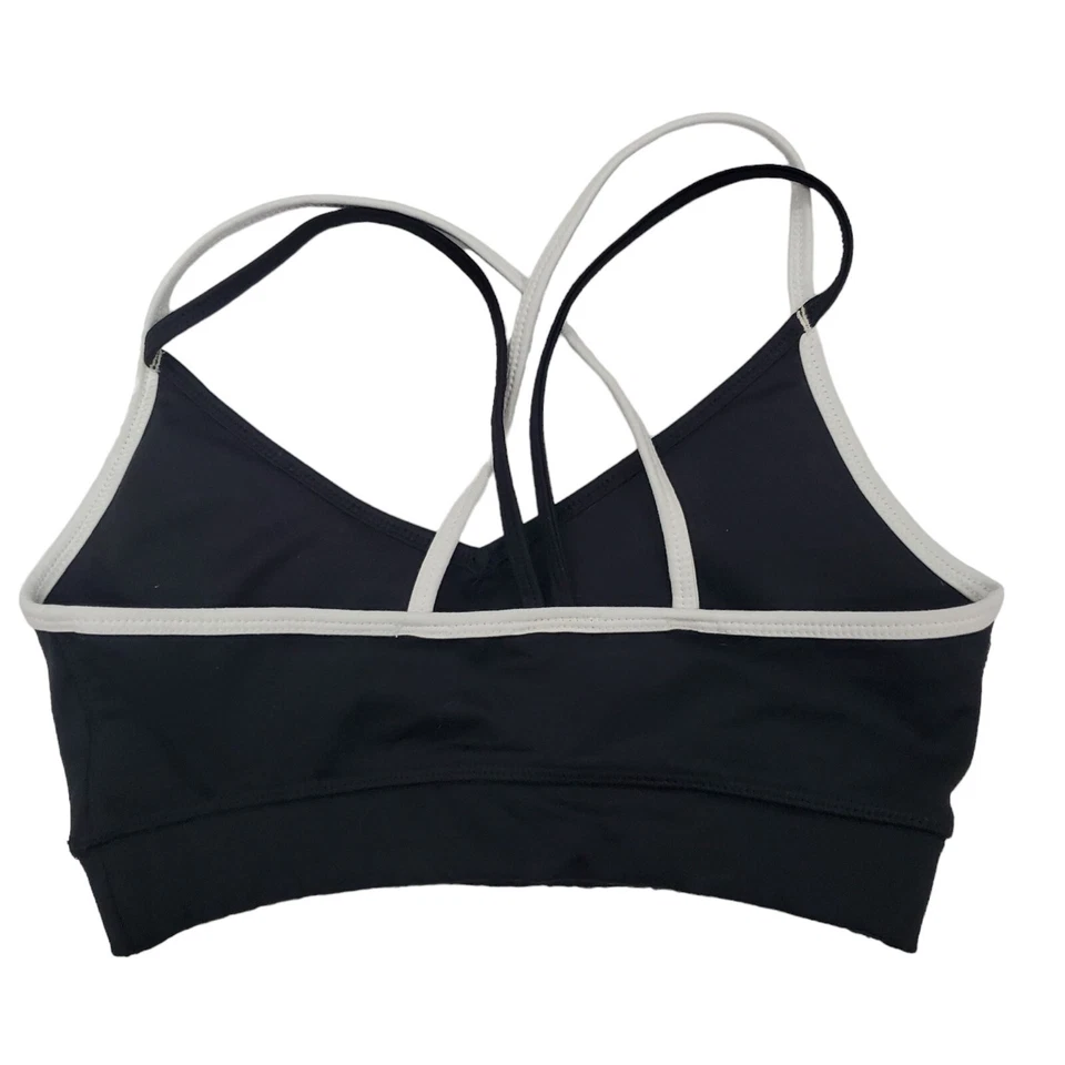 Sujetador deportivo de yoga SO Junior's negro blanco elástico con tiras espalda en la X talla S Foto 3 de 3