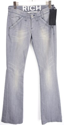 Richmond Denim Jeans Damen W28 Reißverschluss Fly Distressed Neu Ausgestellt