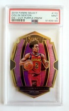 2018-19 PANINI SELECT PURPLE COLLIN SEXTON RC! 2/99! PSA 9! 1/1! ROOKIE JERSEY #