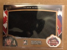 Clark Bishop 15-16 ITG Heroes & Prospects Canada Russia Game Used Jersey 11/45