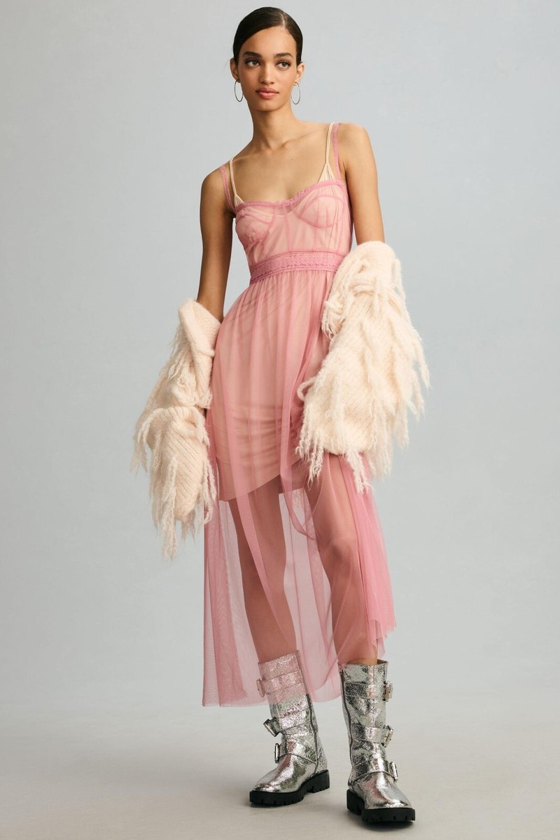 puffy pink dress short Short Puff Sleeves Pink A-line Babydoll Homecoming Dress Pink / US 12