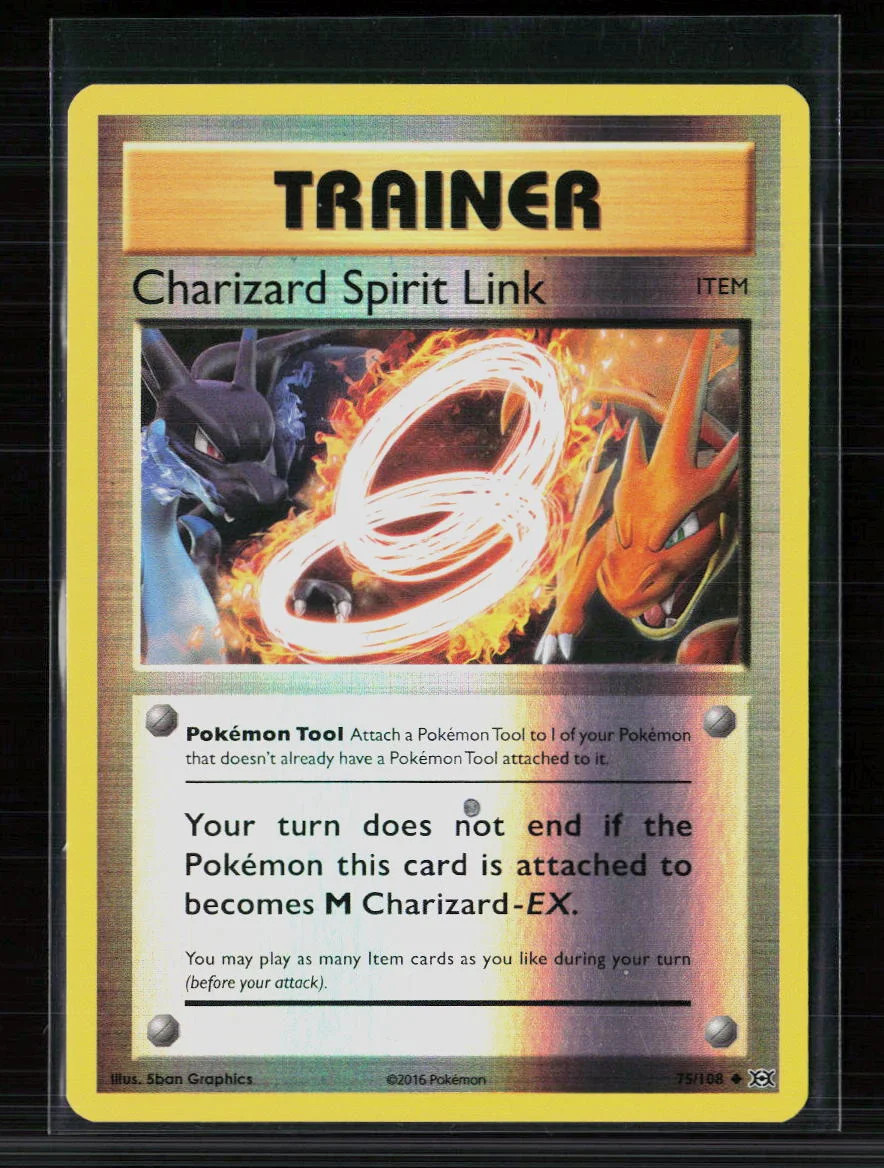 Pokemon 2016 Evolutions Charizard Spirit Link #75/108 Reverse Foil