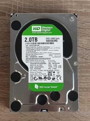 WD Caviar Green WD20EARS 2TB SATA HDD 64MB Cache 3.5'' Festplatte