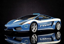 AUTOart 1/18 Lamborghini Gallardo LP560-4 Police Car Blue Diecast Model 74599