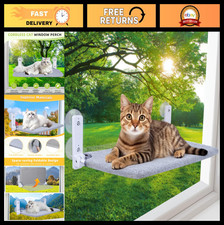 Foldable Cat Window Perch Hammock - Sunbathing  Climbing Bed, 40 lbs Capacity,