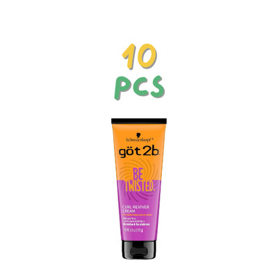 Got2b Be Twisted Curl Reviver Cream, 6.8 Ounce 10 pack 