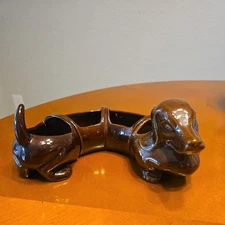 Vintage Lipper & Mann Dachshund Party/Snack 4 piece set