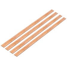 4pcs 15.8" x 2/5" Copper Flat Bar,1/25" Thick Copper Spare Bar