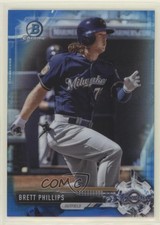 2017 Bowman Chrome Prospects Blue Refractor 100/150 Brett Phillips #BCP202 s3g