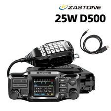 ZASTONE D500 VHF UHF Dual Band 25W DTMF Detachable Panel Mini Mobile Radio + USB