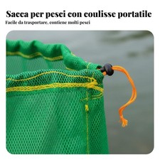 Sacca Portapesci in Rete Design Leggero Nassa Portatile per Pesci