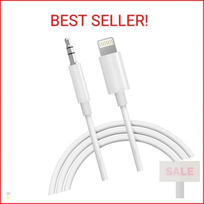 Aux Cord for iPhone,[Apple MFi Certified] Lightning to 3.5 mm AUX Cable for Car