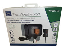 BG WP22KIT/3 Weatherproof Outdoor Mains Socket Power Kit & RCD Protected Plug