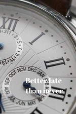 Better late then never: Notebook / Planner / Journal / Diary with inspirational