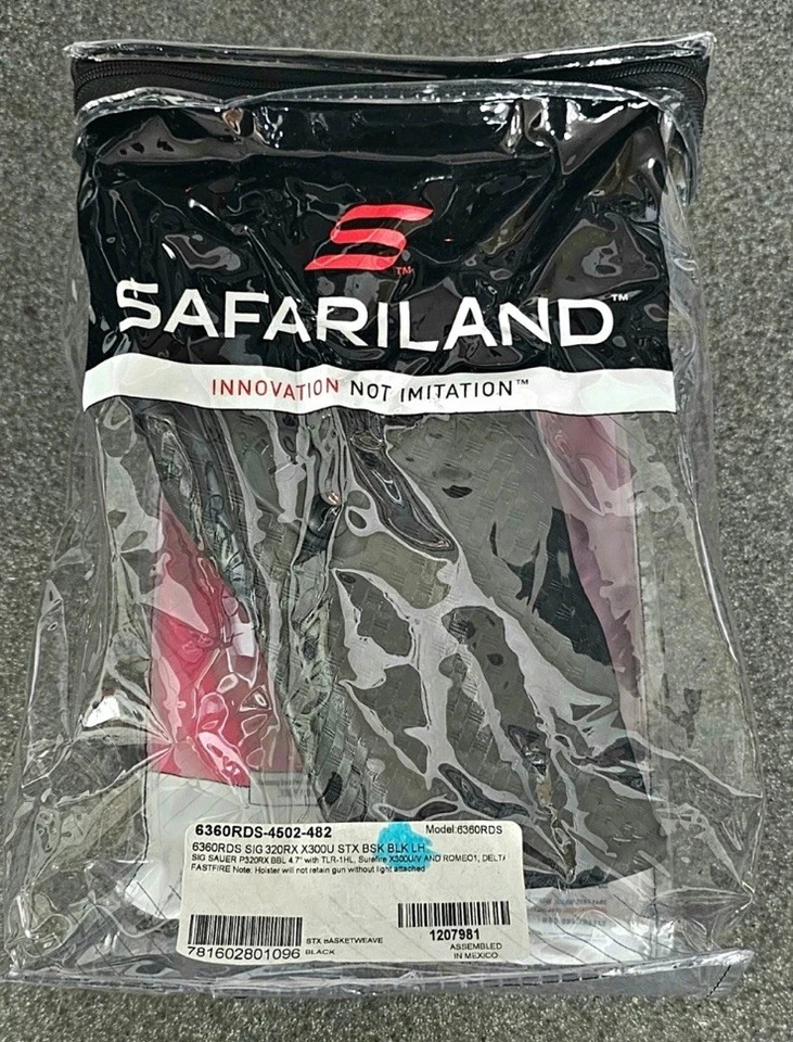 Safariland 6360RDS SIG SAUER P320 ALS/SLS LH RMR, LIGHT Holster Basketweave - Image 2 of 3