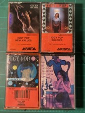 Iggy Pop Cassette Tape Lot New Vaules Soldier Party Zombie Birdhouse