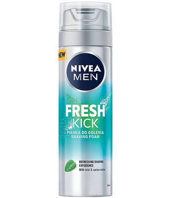 Nivea Men Fresh Kick Erfrischender Rasierschaum mit Minze & Kaktuswasser 200ml