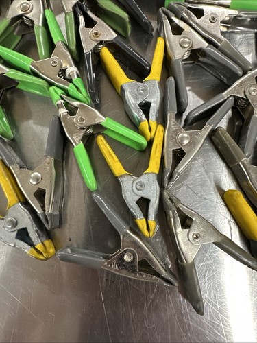 Lot Of 48 - 1" Spring Clamp, Green, Yellow, Black, Gray - Picture 11 of 13