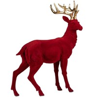 Deko-Hirsch Stehend 44 O. 43 Cm Rot Trend X'mas Dekofigur 751270 Weihnachtsdeko