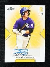 2021 Leaf Perfect Game National Showcase 1/1 Dominic Krupinski #BA-DK1 Auto 0zc5