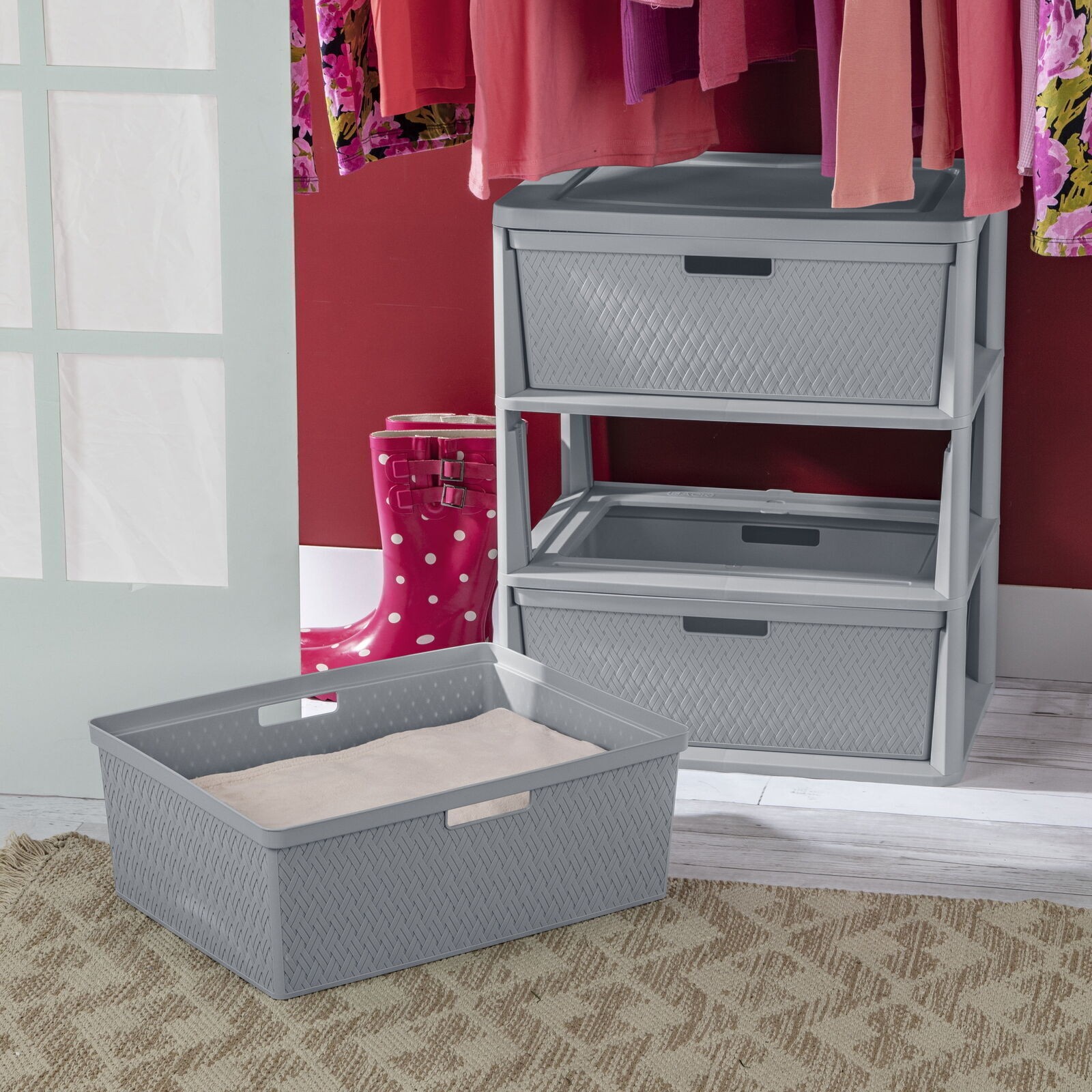 3-Drawer Storage Tower Organizer for Home or Bedroom