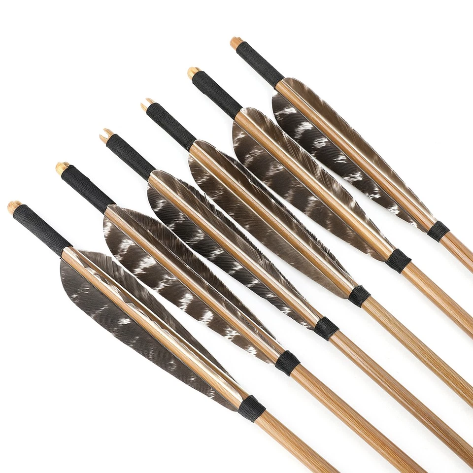 50X Plumas de flecha de longitud completa Flechas Pavo Fletching Shaft Hágalo usted mismo Tiro con arco RW LW Foto 4 de 4
