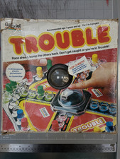 Vintage Gabriel Trouble Board Game No. 310 Pop-O-Matic Dice Roller Complete Used