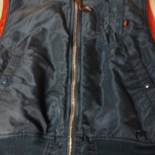 Herren Bomberjacke Blau aus Baumwolle mit Rei...