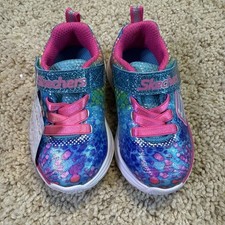 Skechers Kids' Girls Sneaker size 5 Sport Multicolor SN 81385L - Worn twice
