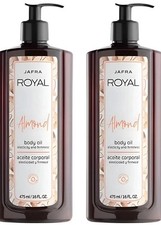 2 -Jafra Royal Almond Rich Body Oil With Vitamin E 16 Fl Oz / 475ml JUMBO SIZE