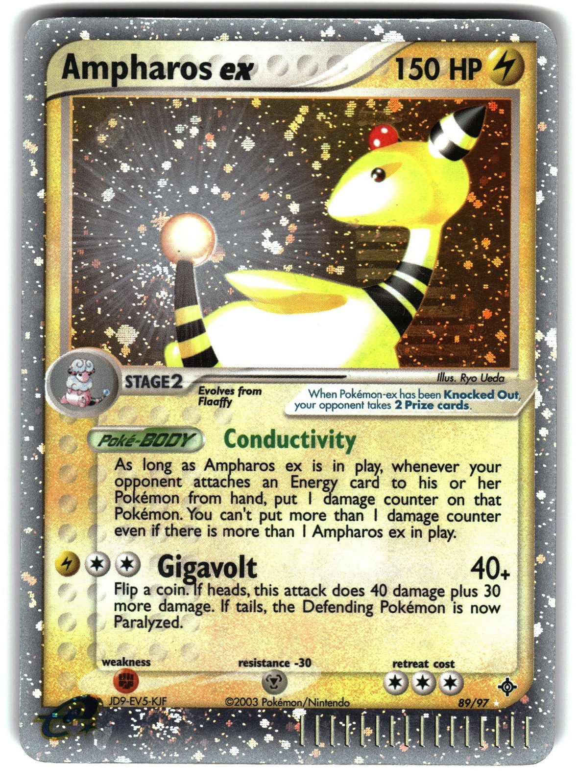 Ampharos ex Holo MP 89/97 Pokemon Dragon