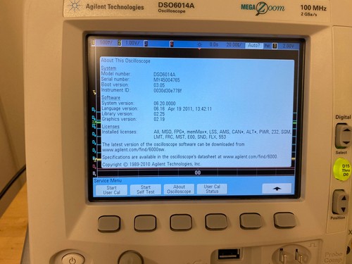 !! Agilent DSO6014A 4 canales + 16 Osciloscopio Digital Mira 100MHz Megazoom Digital - Imagen 3 de 15