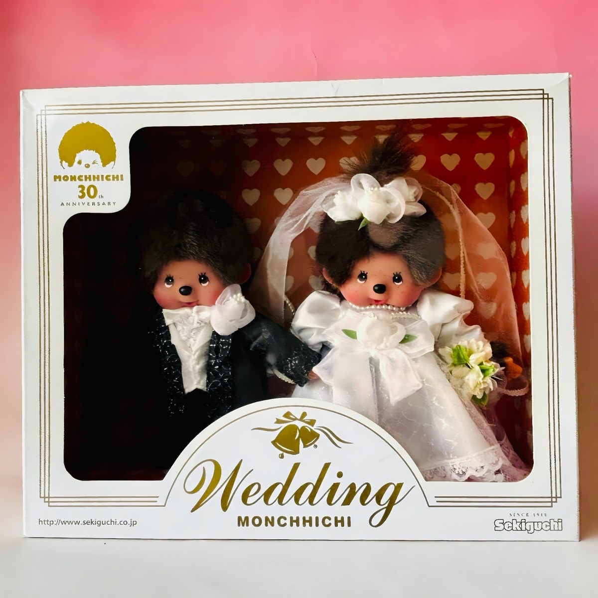 Monchhichi 30th Anniversary Wedding Doll Plush Toy Plushie set