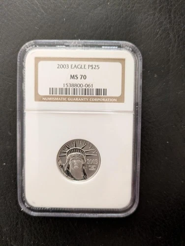 Photo of a 2003 American Platinum Eagle 1/4 oz from an eBay listing that sold on May 4, 2026