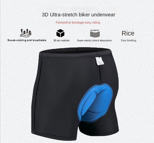 Men's Shorts Bicycle Bike 3D Padded MTB Underwear for Cycling Riding Sports US - Picture 4 of 29