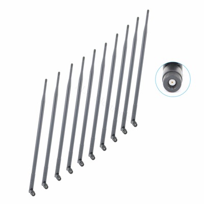 10x 6dBi Dual Band WiFi RP-SMA Flat Antennas For Asus PCE-AC68 AC-1900 PCE-AC66 10x 6dBi Dual Band WiFi RP-SMA Flat Antennas For Asus PCE-AC68 AC-1900 PCE-AC66