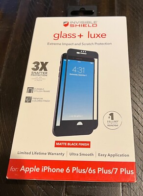 NEW Zagg Glass+ Luxe for iPhone 8 PLUS / 7 PLUS (5.5'') - MATTE BLACK FINISH