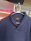 Tasso Elba Mens Sweater in Blue Shawl Collar Long Sleeve Pullover Solid Size XXL — photo 3